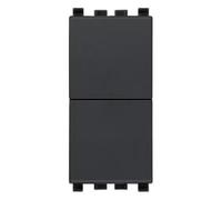 Vimar 20066 Doppio Pulsante Indipendente Na+Na 10A 1 Modulo Grigio Eikon