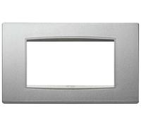 VIMAR EIKON NEXT PLACCA CLASSIC 4 MODULI COLORE ARGENTO MATT 20654.N13
