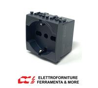 VIMAR Eikon ORIGINALE 20210 Presa Universale 16A 2P+T Grigio