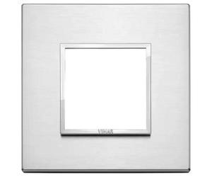 VIMAR EIKON - PLACCA 2M ALLUMINIO BRILLANTE 2164201