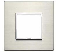 Vimar Serie Eikon Evo - Placca 2 Moduli Alluminio Serie Eikon titanio