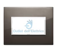 VIMAR EIKON PLACCA 4M NERO ZAFFIRO 21654.06