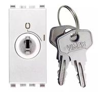 VIMAR EIKON - PULSANTE 2P NO 16A + CHIAVE BIANCO