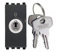 VIMAR EIKON - PULSANTE 2P NO 16A +CHIAVE GRIGIO