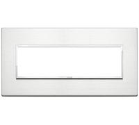 Placca 7M alluminio brillante Vimar Eikon Evo 21657.01
