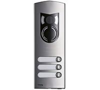Vimar Elvox Placca audio e video 2 moduli con 3 tasti, acciaio inox Placca a/v 2M IK10 3 tasti acciaio - 1223 Videocitofonia/Componenti Universali/Targa 1200