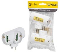 Vimar FP00316 B Adattatore multiplo SICURY 250 V~ verticale 2 pezzi spina 2P T