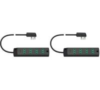 VIMAR FP00401.C Presa mobile multipla 4 Prese P11, Spina piatta ricollegabile SPA11 10a Salvaspazio, Cavo 1,5mt, Nero (Confezione da 2)