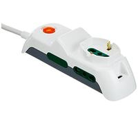 Vimar FP00515.C.B Presa multipla con 2 USB e interruttore luminoso, 2 Biprese Sicury, 1 presa universale