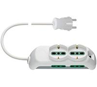 Vimar FP00520.CK.B multipresa 2 prese univ., 4 Bprese, spina 16A, cavo 1.5m
