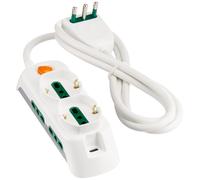Vimar FP00521.C.B Presa Multipla con Interruttore Luminoso, 2 Prese universali,