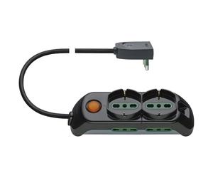 Vimar FP00521.L multipresa 2 prese univ., 4 Bprese, spina 16A, cavo 3m nero