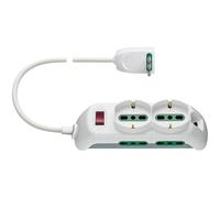 Vimar Multipresa Universale 10 A con interruttore automatico, 2 prese universali e 4 biprese, cavo 1,5