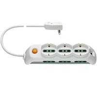 Vimar FP00531.C.B Presa Multipla con Interruttore Luminoso, 3 Prese universali, 6 Biprese