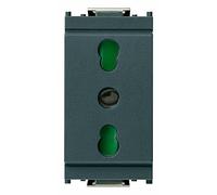 Vimar 0A16203 Idea Bpresa con protezione bambini SICURY 2P+T 16 A 250 V~ standard italiano tipo P17/11, grigio