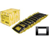 Vimar Idea 0T16743.16 Placca Classica 3 moduli in tecnopolimero, 10 pezzi, nero