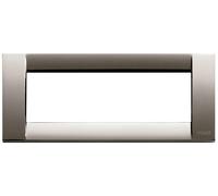 VIMAR IDEA 16736.31 PLACCA CLASSICA 6M METAL CROMO NERO