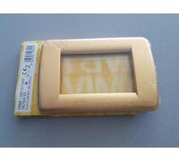 VIMAR IDEA 16753.33 PLACCA METALLO PRESSOFUSO ORO OPACO RONDO' ROTONDO 3 MODULI