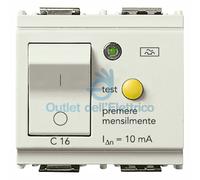 VIMAR IDEA INTERRUTTORE MAGNETOTERMICO DIFFERENZIALE 1P+N C16 10MA 16511.16.B