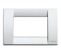 Vimar Idea placca Classica 3M metallo pressofuso colore argento Argento