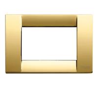 Vimar Idea placca Classica 3M metallo pressofuso colore oro lucido Oro