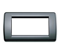 Placca Rondò 4M nero Vimar Idea 16764.16