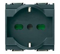 VIMAR IDEA PRESA UNIVERSALE 2 POLI + TERRA 10 E 16A COLORE GRIGIO 16211