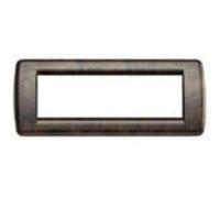 VIMAR IDEA - RONDO` PLACCA 6P METAL RADICA NOCE