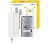 Vimar K40540.E Kit Citofono Un Utente 2 Fili con: 1 Unità Elettronica Audio, 1 Platino di Strada Audio a 1 Pulsante, 1 Citofono Voxie con 2 Pulsanti, 1 Alimentazione