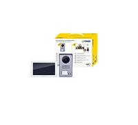 VIMAR K40955 Kit videocitofonico da parete con: videocitofono touch screen vivavoce Wi-Fi a colori LCD 7", targa audiovideo 1 pulsante, alimentatore, completo di staffe per il fissaggio, bianco