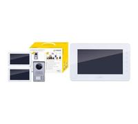 VIMAR K40956 Kit videocitofonico da parete con: 2 videocitofoni touch screen vivavoce Wi-Fi & K40932 Monitor supplementare touch screen vivavoce a colori LCD 7in per kit videocitofonico