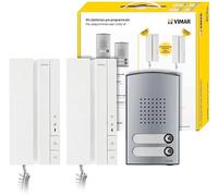 Kit Citofonico Bifamiliare Vimar Elvox Voxie + Targa 2 Fili Plus K40540.E2