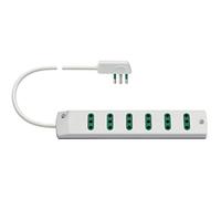 VIMAR Multipresa 6 Uscite Bpresa 1,5m Cavo Spina Piatta 16a Bianco