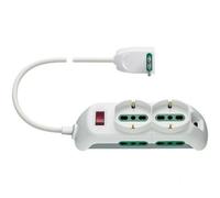 Vimar FP00527.C.B Presa con interruttore automatico di protezione 10 A, 2 prese universali Sicury, 4 Biprese Sicury, cavo 1,5