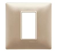 Placca 1M champagne opaco per scatola rotonda Vimar Plana 14641.22