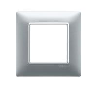 Vimar Placca 2 m, Argento Opaco