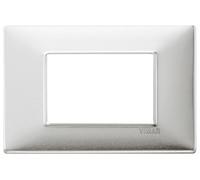 Vimar Plana placca 3 moduli colore alluminio spazzolato 14653.81