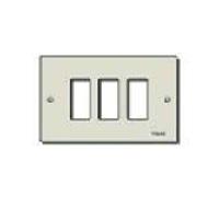 Vimar Placca 3 m, Alluminio Viti, Oro