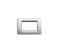 Placca Vimar Idea Rondo 3 Moduli Argento metallizzato 16753.21