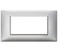 Vimar Placca 4 m, Argento Metallizzato