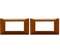 Vimar Placca 4 m, Reflex Tabacco (Confezione da 2)