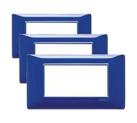 Vimar Placca 4 m, Reflex Zaffiro (Confezione da 3)