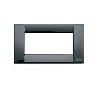 Vimar Placca Idea 16734.11 Classica 4 Moduli Metallo Nero