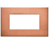 Vimar Placca 4M 4 Moduli Rame Spazzolato - 22654.86