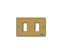 VIMAR Placca A 2 Moduli A Scatto In Alluminio Bronzo