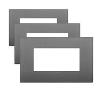 Vimar Placca Classic 4 m, Grigio (Confezione da 3)