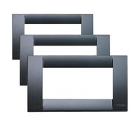 Vimar Placca Classica 4 m, Grigio Grafite (Confezione da 3)
