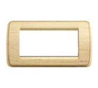 Vimar - Placca Rondò 4 moduli in legno naturale Acero 16754.51