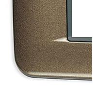Vimar - Placca Round 7 moduli Serie Eikon in metallo colore Siena Metal 20687.11