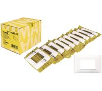 Vimar Plana 0T14653.01 Placca 3 moduli in tecnopolimero, 10 pezz 10 Pezzi Single